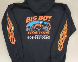 Big boy tractors hoodie with sleeve flames