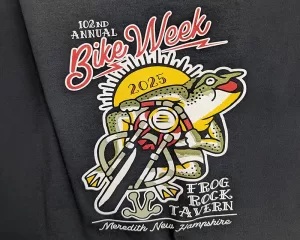 Frog rock bike week screenprinting